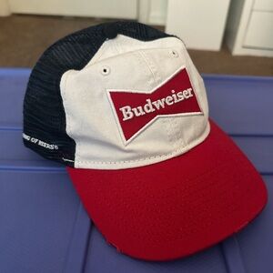 Budweiser Red and White Trucker Hat